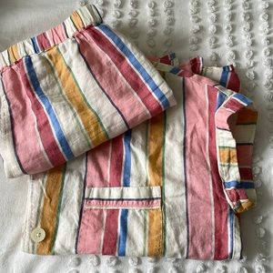 Striped madewell pajama set